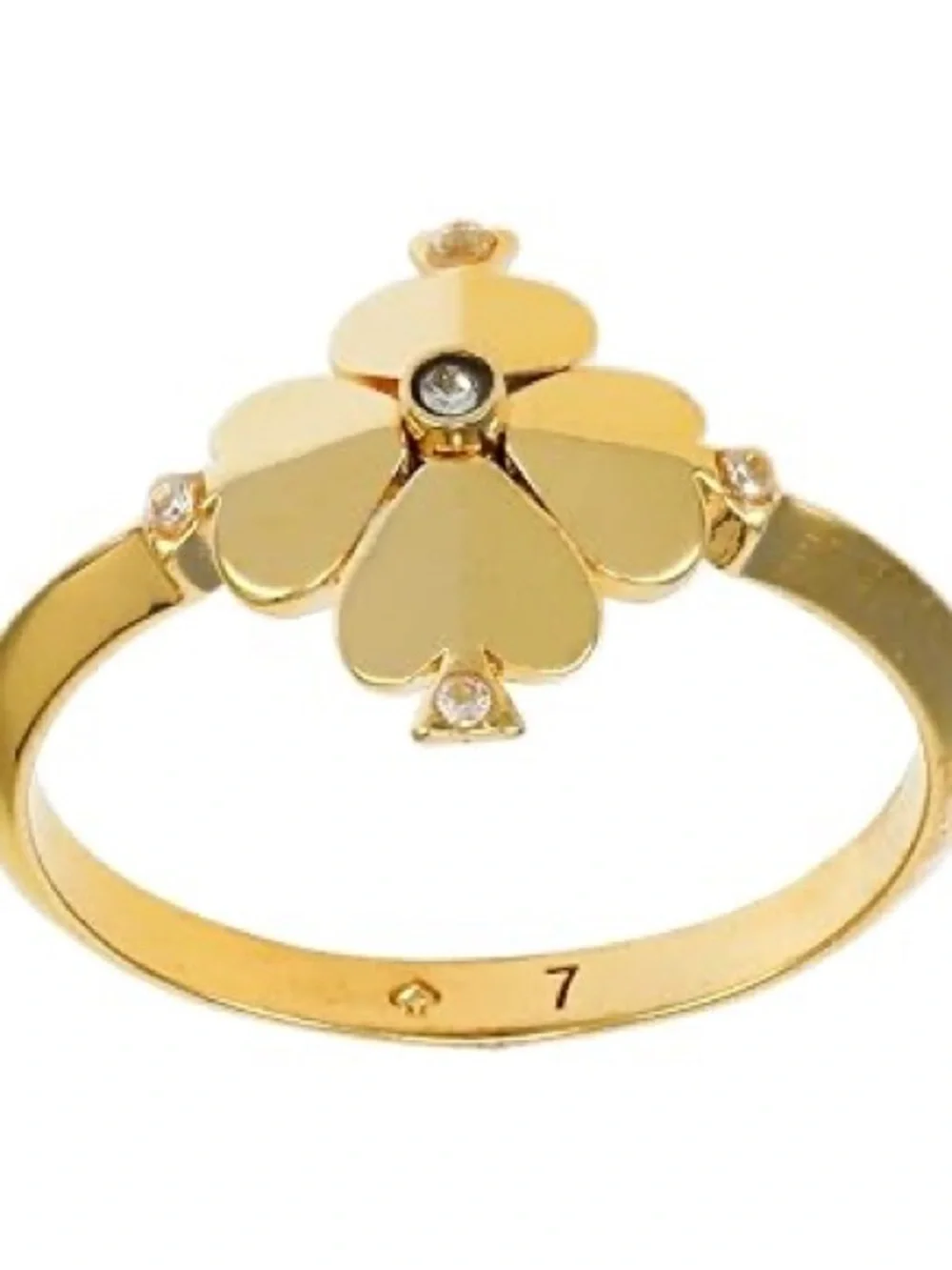 Kate Spade Gold Butterfly Floral Bracelet + Ring Set Size